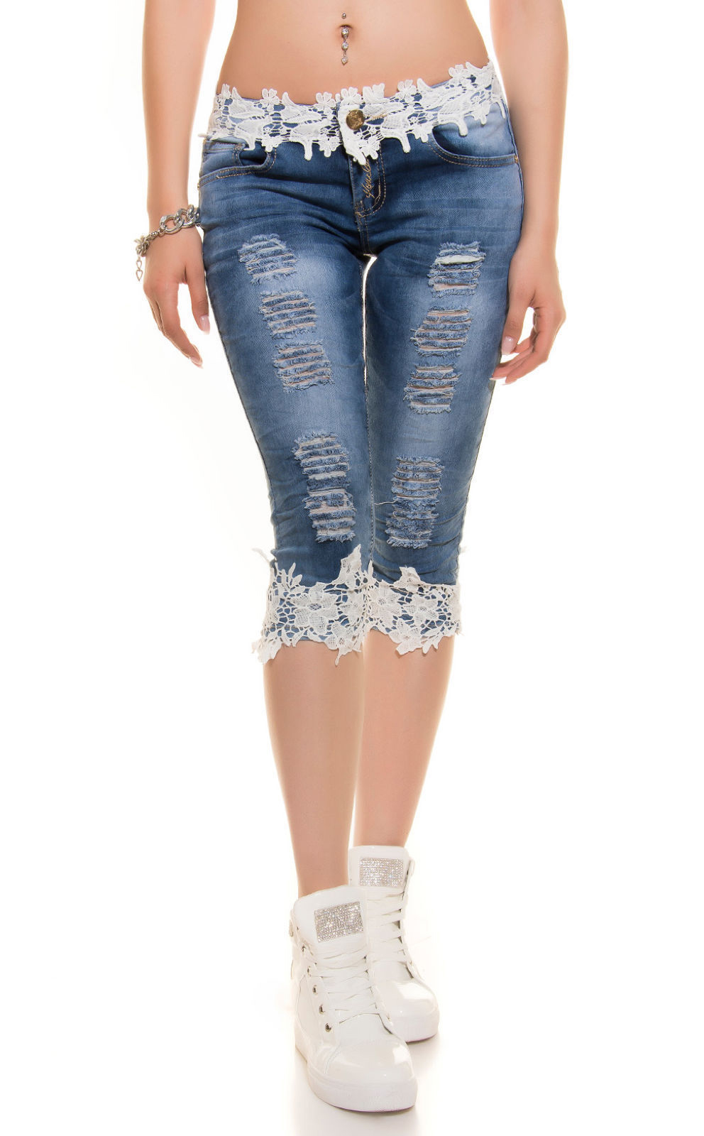 SZ60125-2 lace capri pants